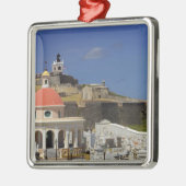 Friedhof von Puerto Rico Silbernes Ornament (Links)
