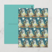 FRIEDHOF VOWS, SKELETON WEDD, BRIDE UND GROOM POSTKARTE (Vorne/Hinten)