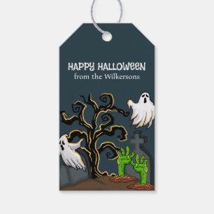 Friedhof Zombie und Geister Niedlich Halloween Geschenkanhänger