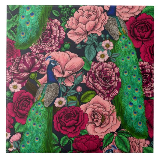 Friedhöfe im Rose-Garten 2 Fliese (Vorderseite)