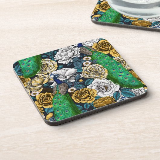 Friedhöfe im Rose-Garten 3 Getränkeuntersetzer (Linke Seite)