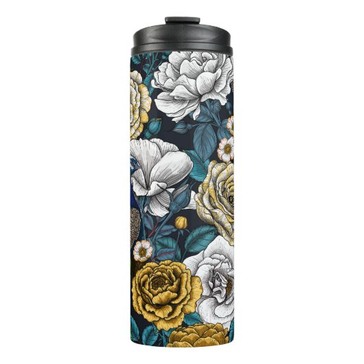 Friedhöfe im Rose-Garten 3 Thermosbecher (Vorderseite)