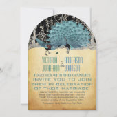 Friedhöfe in Gold und Schwarz im Wald Einladung (Vorderseite)