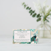 Friedhöfe und Blume Aquamarin, Elfenbein und Goldh Begleitkarte (Stehend Vorderseite)