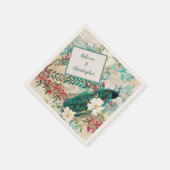 Friedhöfe und Blume Aquamarin, Elfenbeinküste und Serviette (Ecke)