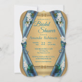 Friedhöfe und grüne grüne Metallic Silk & Gold Einladung (Vorderseite)