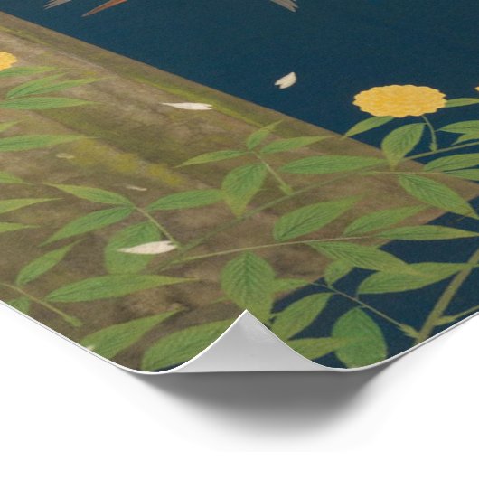 Friedhöfe und Kirschbaum (1925) Poster (Ecke)