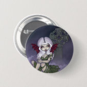 "Friedhofs-Nebel-" Knopf Button (Vorne & Hinten)