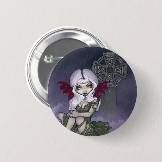 "Friedhofs-Nebel-" Knopf Button (Vorne & Hinten)