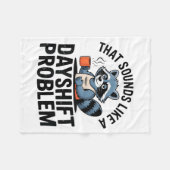 Friedhofs-Waschbär Lustige Arbeits-Humor Das Kling Fleecedecke (Vorderseite (Horizontal))