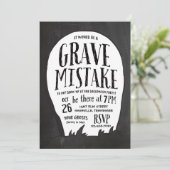 Friedhofsgeschichten-Halloween-Party Einladung (Stehend Vorderseite)