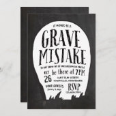 Friedhofsgeschichten-Halloween-Party Einladung (Vorne/Hinten)