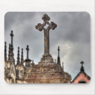 Friedhofskreuz Nahaufnahme, Portugal Mousepad