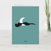 Friedhofsschwarz, Aqua, gelbes Halloween Karte (Rückseite)