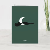 Friedhofsschwarz und graues Halloween Karte (Rückseite)