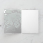 Friedhofsschwarz und graues Halloween Karte (Innenseite)