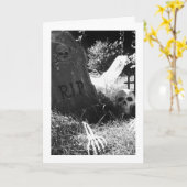 Friedhofsszene Karte (Gelbe Blume)