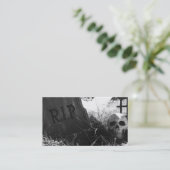 Friedhofsszene Visitenkarte (Stehend Vorderseite)