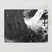 Friedhofszene Postkarte (Vorderseite)