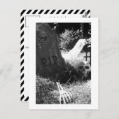 Friedhofszene Postkarte (Vorne/Hinten)