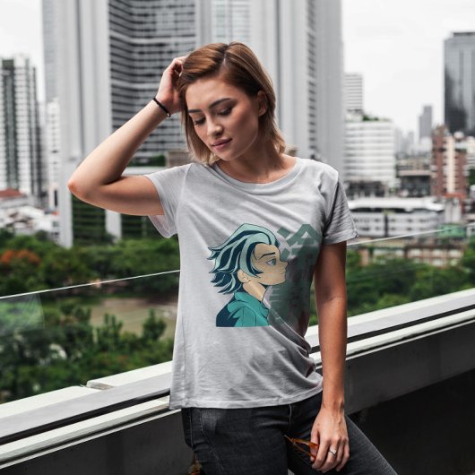 Friedlich Anime Boy T-Shirt