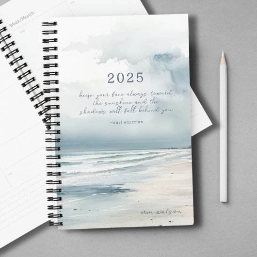 Friedlich Beach Custom Zitat Weekly Planer