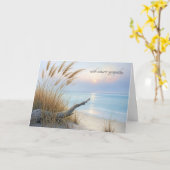 Friedlich Beach Morning Beileid Karte (Gelbe Blume)