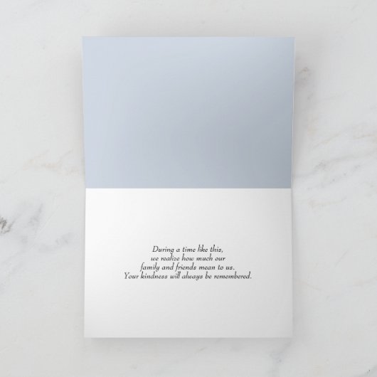 Friedlich Beach Morning Danke der Familie Karte (Innenseite)