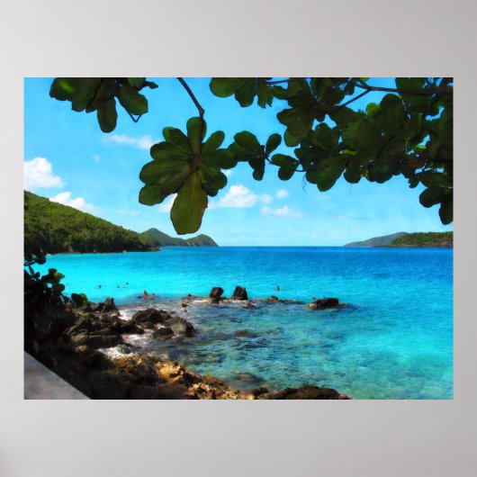 Friedlich Beach St. Thomas Poster (Vorne)