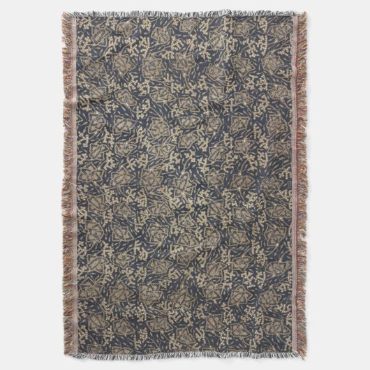 Friedlich Blau & Cream Batik Krustendecke Decke (Vorderseite Vertikal)