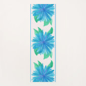 Friedlich Blue Blume Yoga Mat Yogamatte (Vorderseite)
