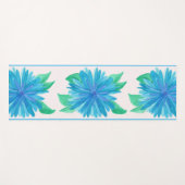 Friedlich Blue Blume Yoga Mat Yogamatte (Vorderseite (Horizontal))