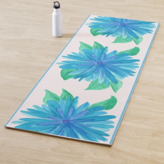 Friedlich Blue Blume Yoga Mat Yogamatte (Beispiel)