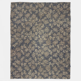 Friedlich Blue & Cream Batik Fleece Blanket