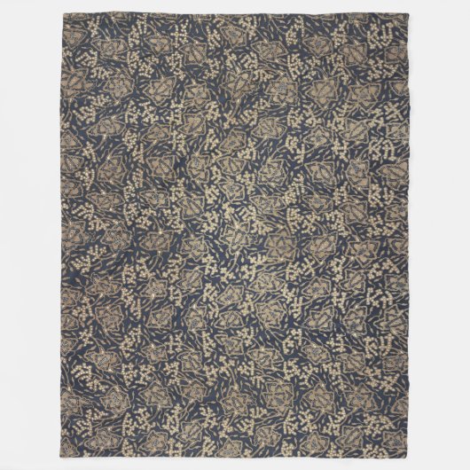 Friedlich Blue & Cream Batik Fleece Blanket (Vorderseite)