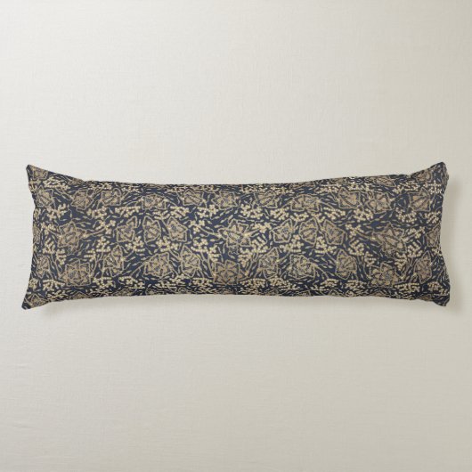 Friedlich Blue & Cream Batik Kissen (Vorderseite)