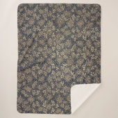 Friedlich Blue & Cream Batik Sherpa Blanket Sherpadecke (Vorderseite)