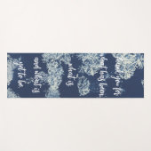 Friedlich Blue Floral Yogamatte (Vorderseite (Horizontal))