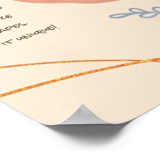 Friedlich Boho Shapes Poster (Ecke)