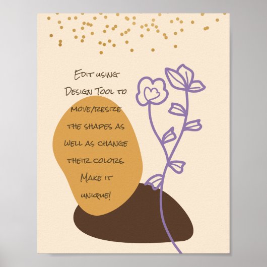 Friedlich Boho Shapes Poster (Vorne)