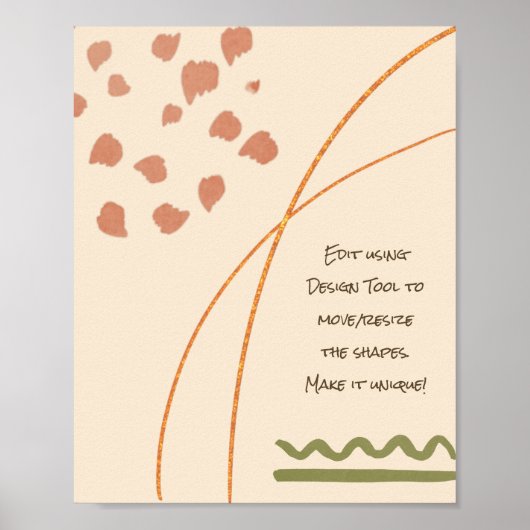 Friedlich Boho Shapes Poster (Vorne)