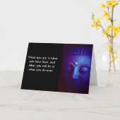 Friedlich Buddha Karte (Gelbe Blume)