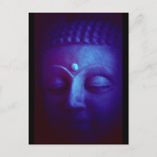 Friedlich Buddha Postkarte (Vorderseite)
