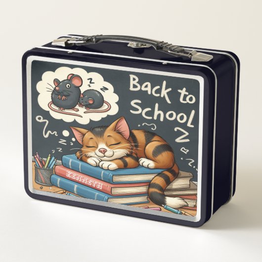 Friedlich Cat Nickerchen Lunchbox (Rückseite)