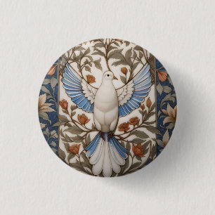 Friedlich Dove William Morris Inspirierte floral Button