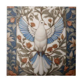 Friedlich Dove William Morris Inspirierte floral Fliese