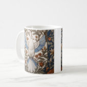 Friedlich Dove William Morris Inspirierte floral Kaffeetasse (Vorderseite Links)