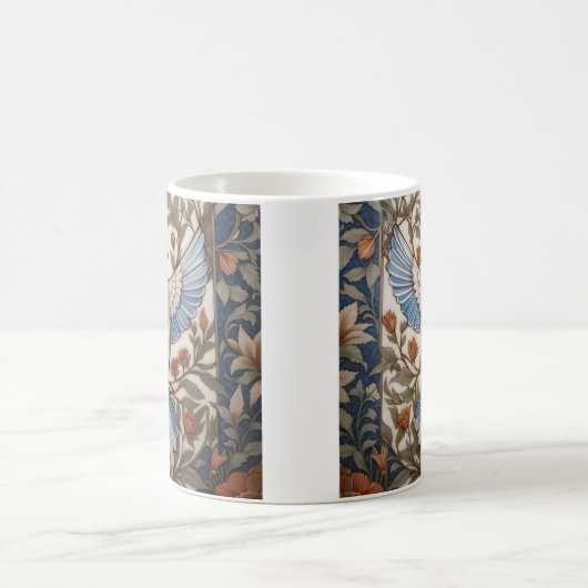 Friedlich Dove William Morris Inspirierte floral Kaffeetasse (Mittel)