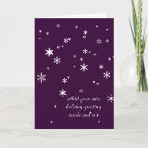 Friedlich fallender Schnee Feiertagskarte