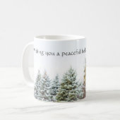 Friedlich Forest Winter Holiday Kaffee Tasse (Vorderseite Links)